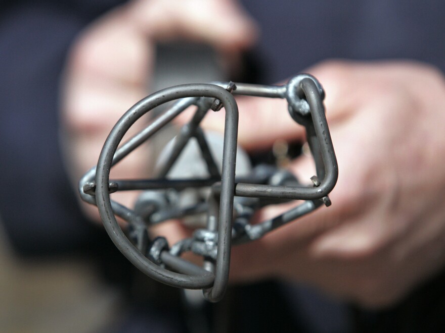 The surest way to show proof of ownership is with a brand. Dairy owner Pete Wiersma, shown in Idaho in 2008, displays a small branding iron intended for newborn calves.