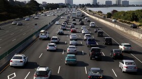 Traffic makes its way along Interstate 80 on July 1, 2015 in Berkeley, California. (Justin Sullivan/Getty Images)
