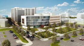 Officials say the medical school campus being built in downtown Evansville by Indiana University and two other schools is on pace for completion in 2018.