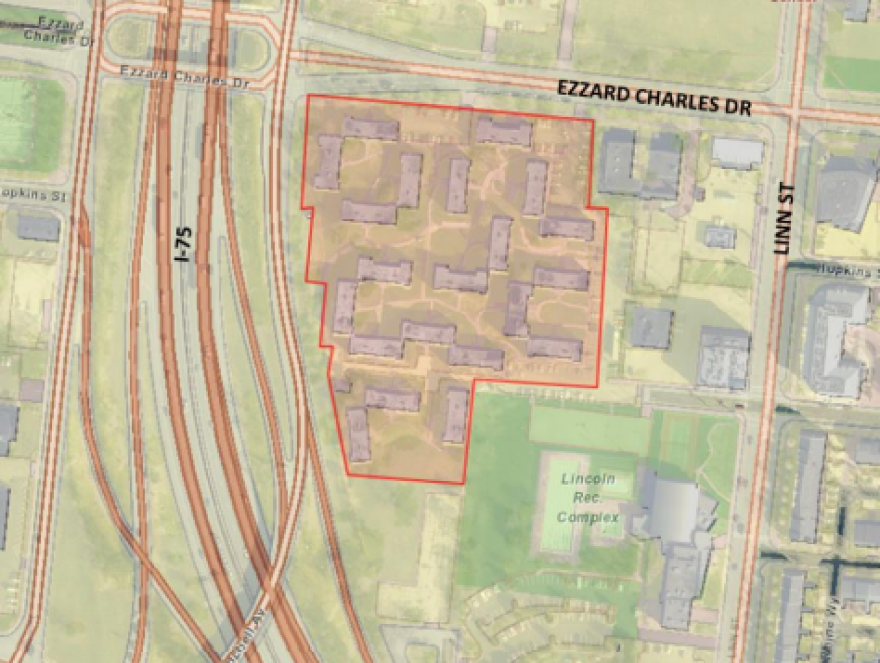 The Arts Apartments at Music Hall are located at 845 Ezzard Charles Drive.