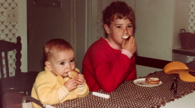 Normal family meals from long ago are transformed by time, says Ian McNulty, right, shown with his brother sometime during the previous century.