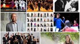 Clockwise from top left: Boston Ballet; Cantata Singers; Boston Lyric Opera; Phoenix Orchestra; Maria Finkelmeier; A Far Cry; Branford Marsalis; Les Talens Lyriques