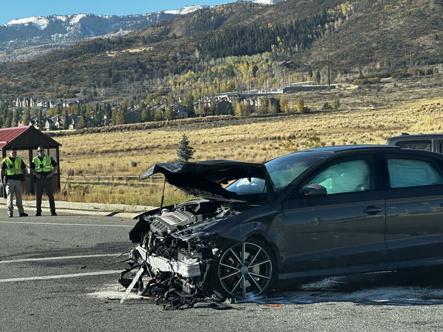 The scene of the crash.
