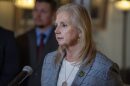 Missouri Attorney General Catherine Hanaway announces the state's lawsuit against American Shaman in a press conference outside her office March 31, 2026