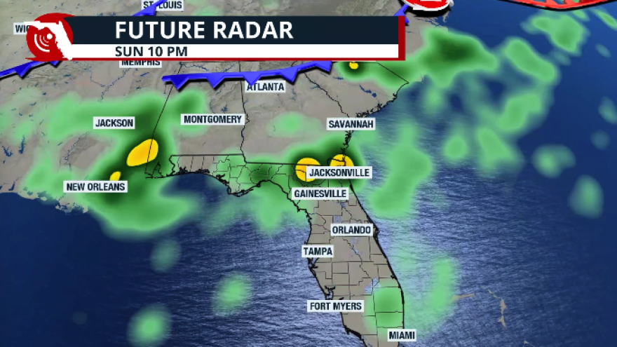 Sunday's 10 p.m. forecast (Florida Storms)