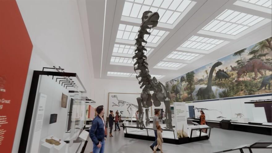  A rendering of what the Peabody Museum's great hall will look like after the renovations.