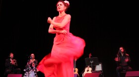 Dancer Melinda Hedgecorth with members of Ensemble Iberica.