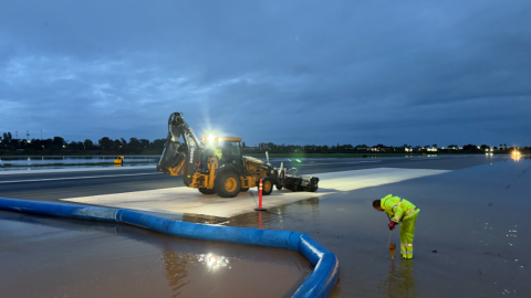 The Santa Barbara Airport faced significant flooding this week, causing flight operations to temporarily shutdown.