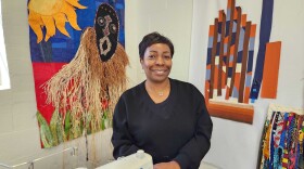 Artist Lisa Moore creates quilts reflective of Black history and culture in her studio at the Art and History Museums Maitland.
