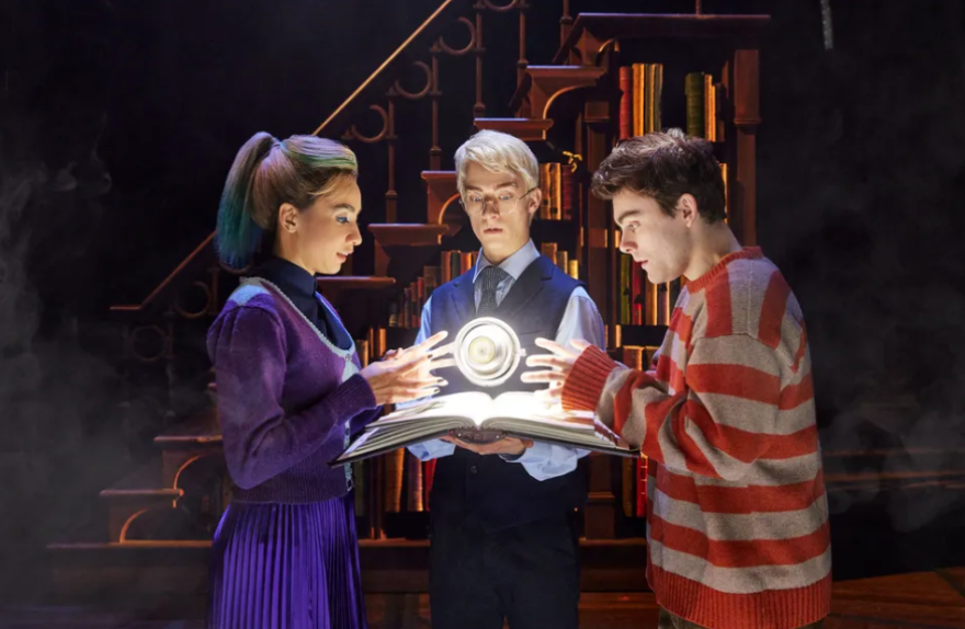 (L-R) Imani Jade Powers as Delphi Diggory, Erik C. Peterson as Scorpius Malfoy and Joel Meyers as Albus Potter in the Cursed Child.