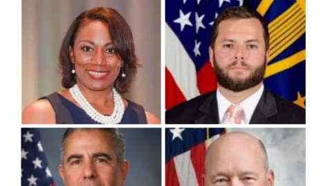 IG candidates, clockwise from top left, Kalinthia Dillard, Matthew Dove, Jim Kirdar and Anthony Zakel.