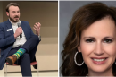 Man on left and woman on right