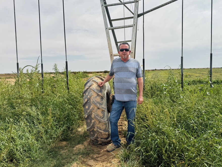 Operations manager at AgTech, Kevin Good gives AWC reporter a farm tour.