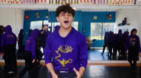 Melody Lane Performing Art Center student Jonathan Serrat belts number during competition at Junior Theatre Festival in Atlanta.