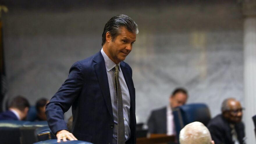 Sen. Ryan Mishler (R-Mishawaka) was absent for several days ahead of the Indiana Senate's third reading session on Thursday, Dec. 11, but showed up soon after it began.