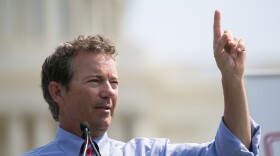 Sen. Rand Paul (R-KY) speaks during a rally on Sept. 10 in Washington, D.C.
