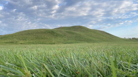 Monks Mound is the largest man-made earthen mound in North America. It is located at the Cahokia Mounds UNESCO World Heritage Site in southwestern Illinois, near Saint Louis.