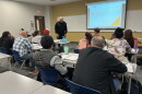 A group of people participate in an entrepreneurship program at Central Piedmont Community College.