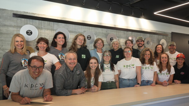 KPCW staff members on the first day of the 2026 Summer Pledge Drive.