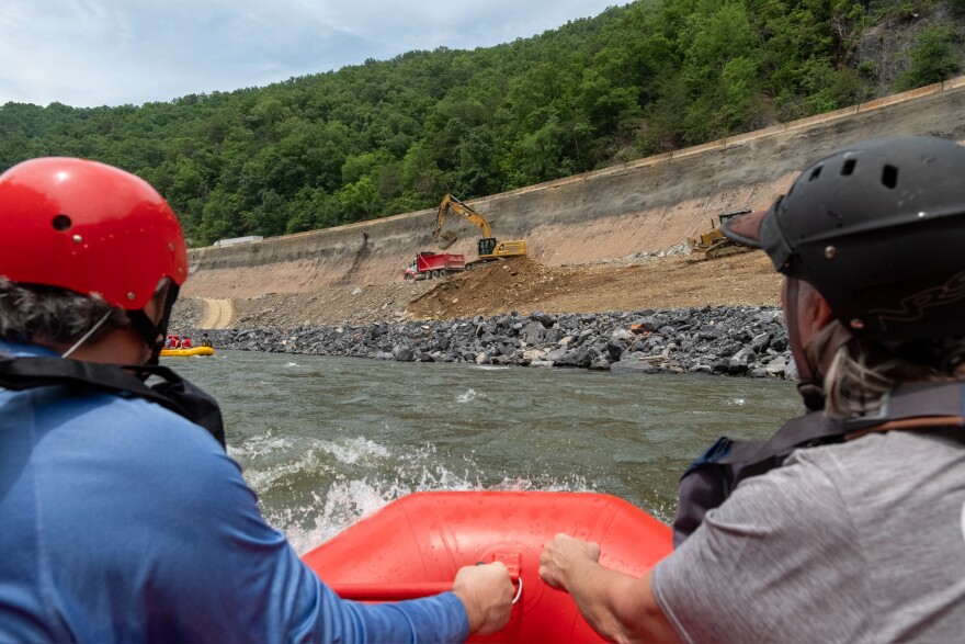 Tourists have so far been okay with the views of construction, according to raft guides. The river is still runnable, and the construction provides interesting fodder for conversation about Helene recovery.