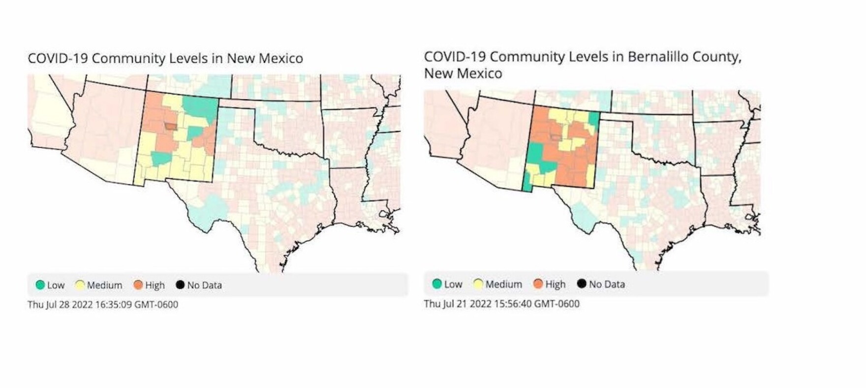 Eleven New Mexico counties have high COVID-19 community levels
