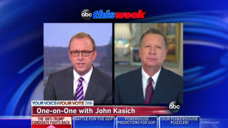 Photo of Kasich on ABC's "This Week"