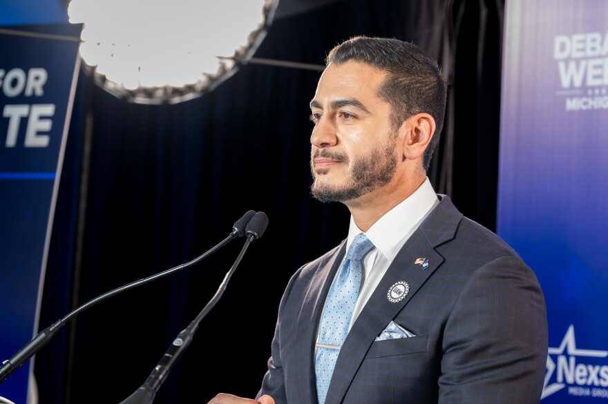 Democrat Abdul El-Sayed takes on Republican Mike Rogers in the race for Michigan's open U.S. Senate seat.