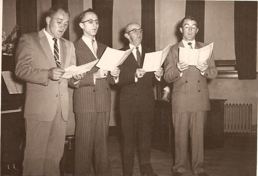 The Holter quartet was an institution at Christ Reformed Church in Middletown, Md. Dick is on the right, with brothers Bob and Cecil Jr., and their father C.K. Sr.