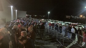 People line up to see JD Vance