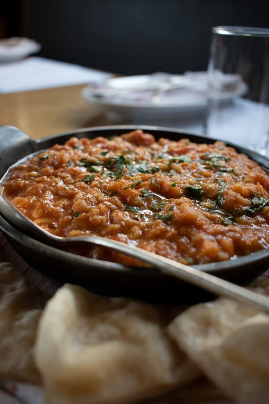 The Red Lentils from Restaurant Good Luck balances sweet with a little heat.