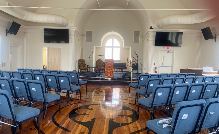 The newly rebuilt Martin Luther King Jr. Community Presbyterian Church in Springfield, Mass.