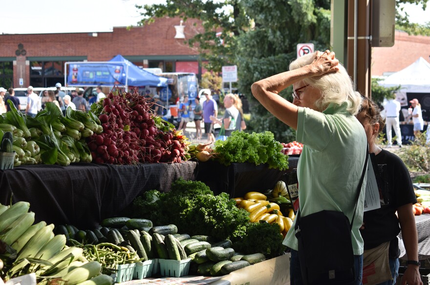 A shopper at the Overland Park Farmers Market, which was just named the best in the U.S.