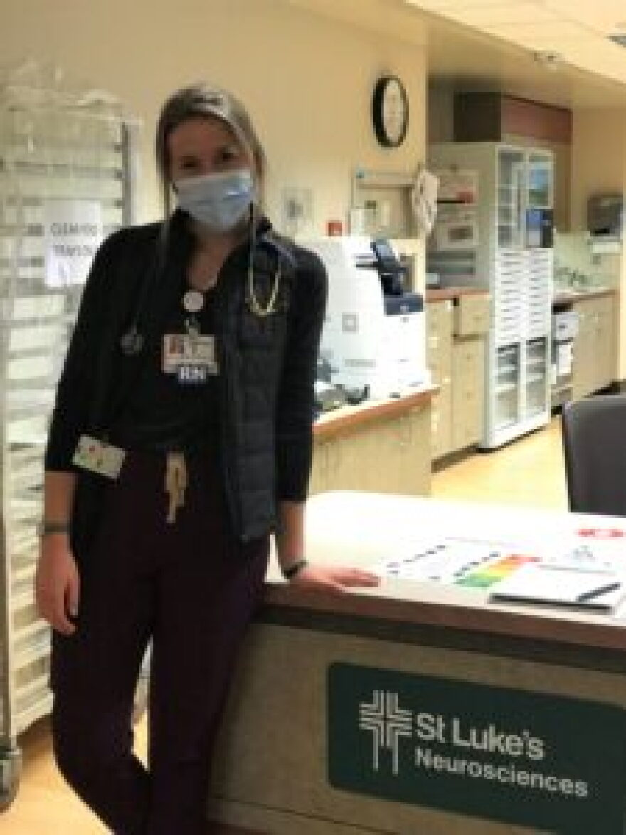 Carol Clark joined the neurology nursing staff at St. Luke’s in July. About a month later, the COVID-19 surge was full blown, and she became one of the many Idaho nurses caring for coronavirus patients. (Courtesy of Carol Clark)