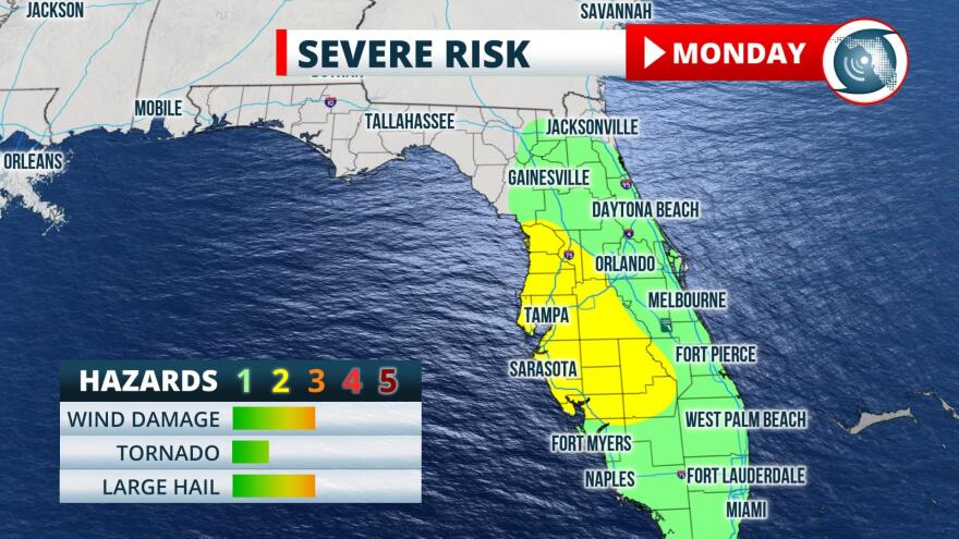 Severe Risk Monday Afternoon