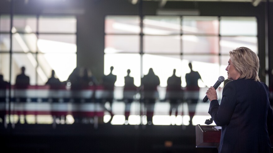 Hillary Clinton speaks at the University of South Florida in Tampa, Fla., in September.