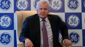Jeffrey Immelt addresses a press conference in New Delhi on Sept. 21, 2015. (Sajjad Hussain/AFP/Getty Images)