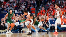 Nate Kingz (4, White) gets a steal for SU