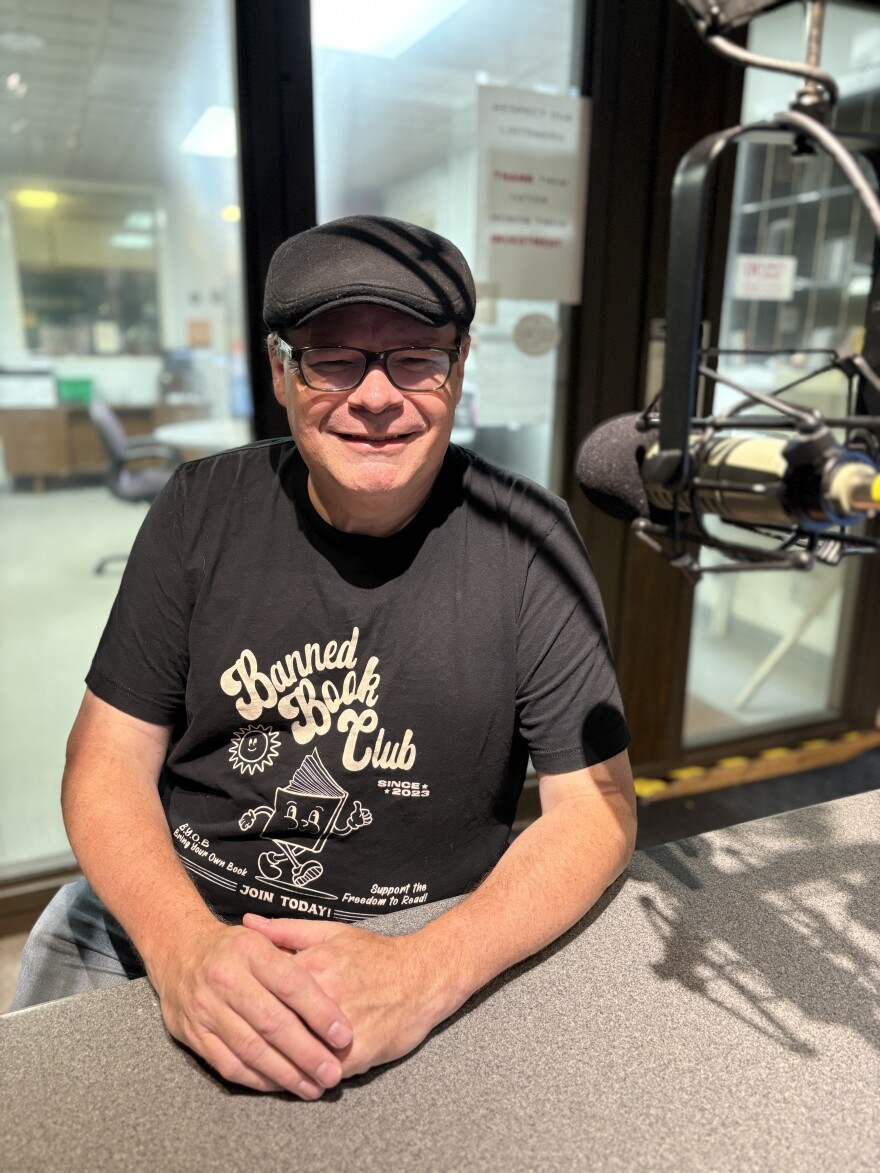 PWPL Adult Programming Coordinator Marty Achatz in Studio A
