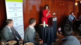 Commissioner-elect Dumas spoke at the Government Strategies Group's First Friday luncheon on Dec. 7.