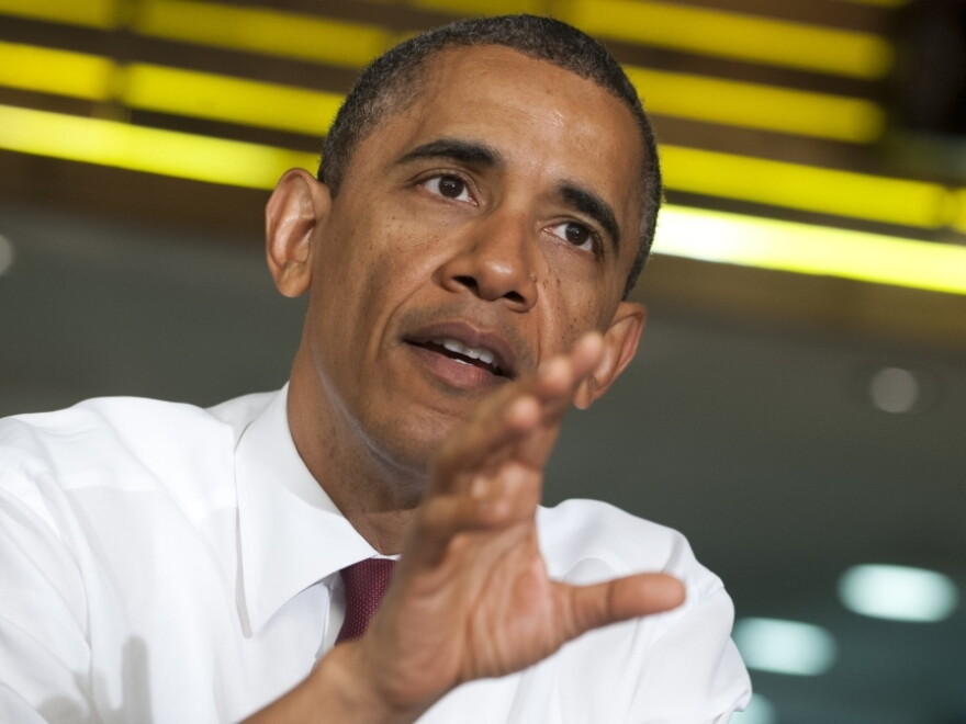 President Barack Obama speaks during a roundtable discussion with small business owners at the Taylor Gourmet restaurant in Washington, D.C., May 16, 2012. Obama urged Congress to invest in small businesses by passing legislation that will increase hiring and entreprenuership.