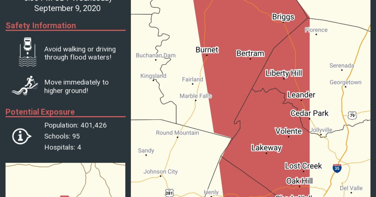 Flash Flood Warning In Effect For Parts Of Central Texas Until 5:30 P.M ...
