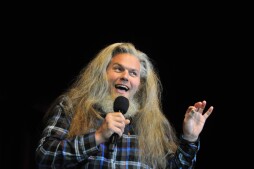 PHOTO BY DARIN EPPERLY NORFOLK -- Comedian Josh Day performs during the Great American Comedy Festival on Saturday night at the Johnny Carson Theater.