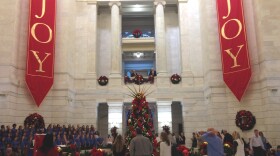 Interior of the Arkansas State Capitol Building in December.