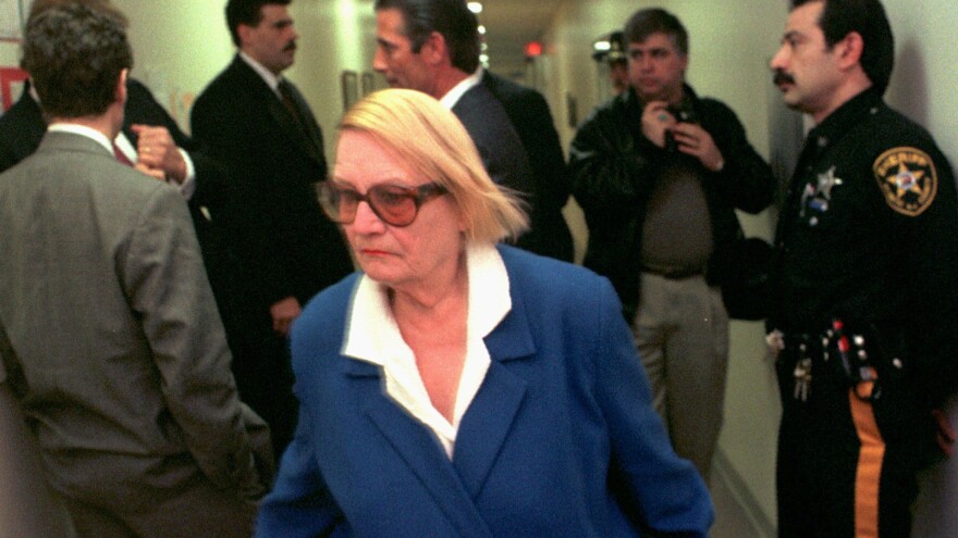 "She was not the kind of person to go away quietly," said an attorney at the nonprofit that represented Vera Coking. Here, Coking is seen walking past Donald Trump in an Atlantic City, N.J., court.