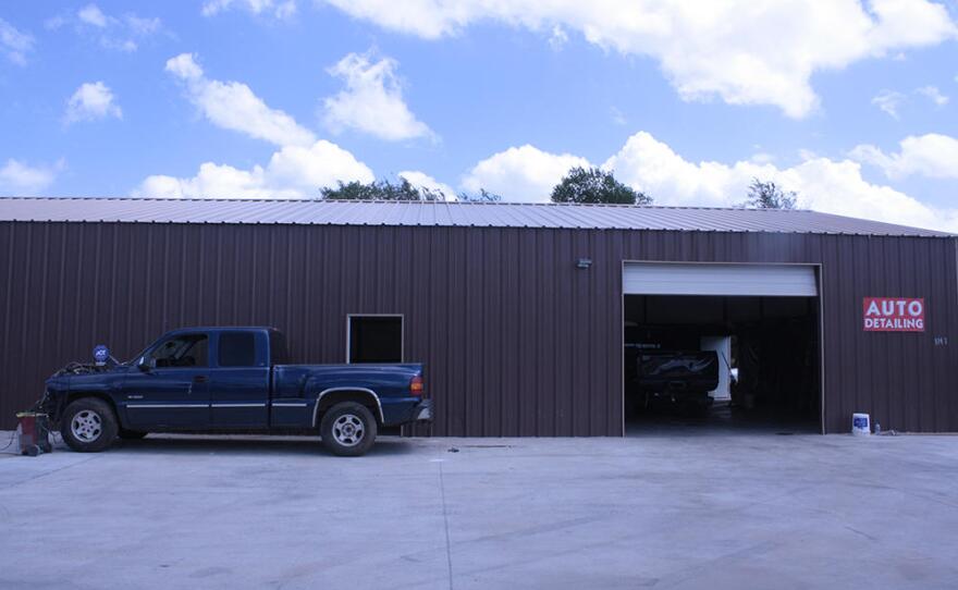 Chris Castaneda's automotive shop in south Oklahoma City.