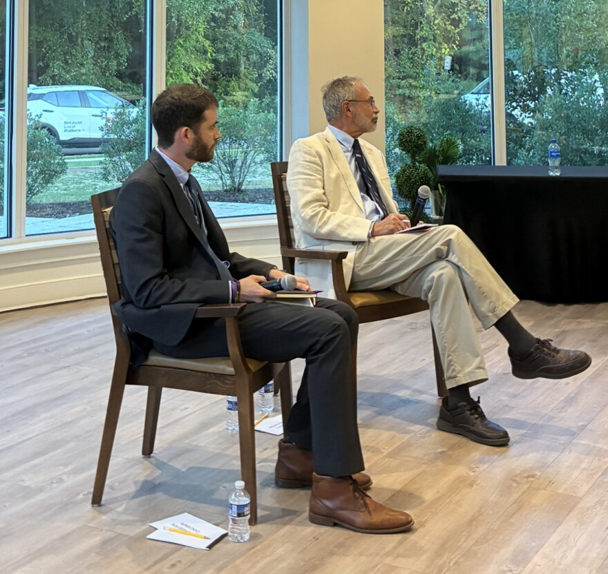 Rep. Andy Harris and Challenger Dan Schwartz (D) During Debate