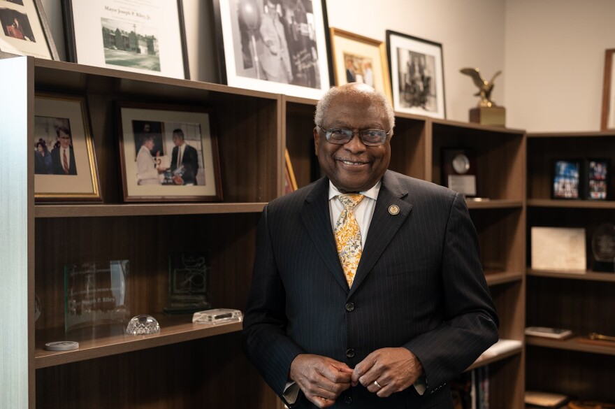 South Carolina Rep. Jim Clyburn has endorsed Joe Biden. (Alvin C. Jacobs for Here & Now)
