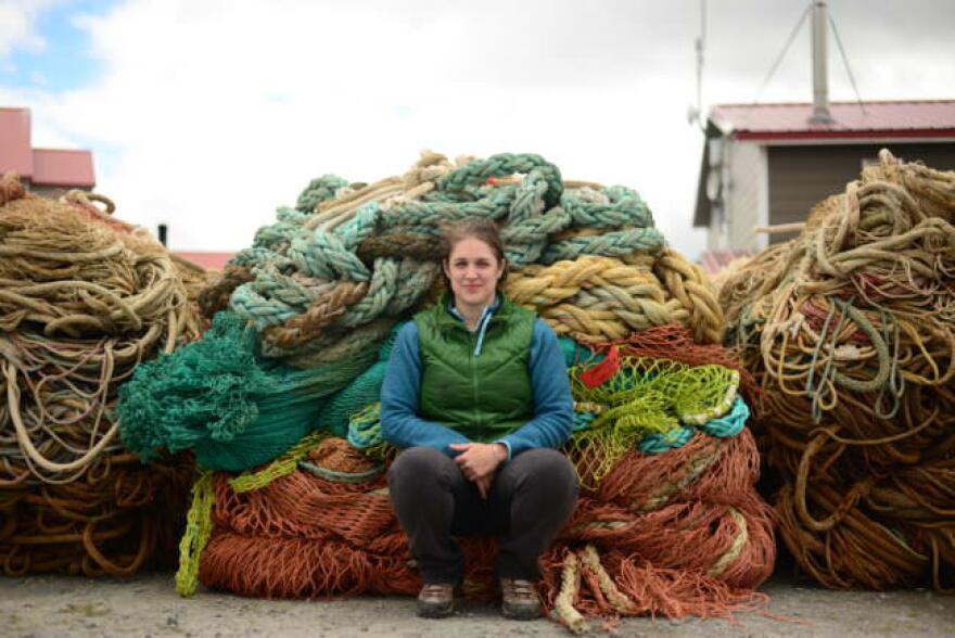 When Nicole Baker first came to Unalaska, she was shocked to see piles of junky nets everywhere. (Photo by Berett Wilber/KUCB)