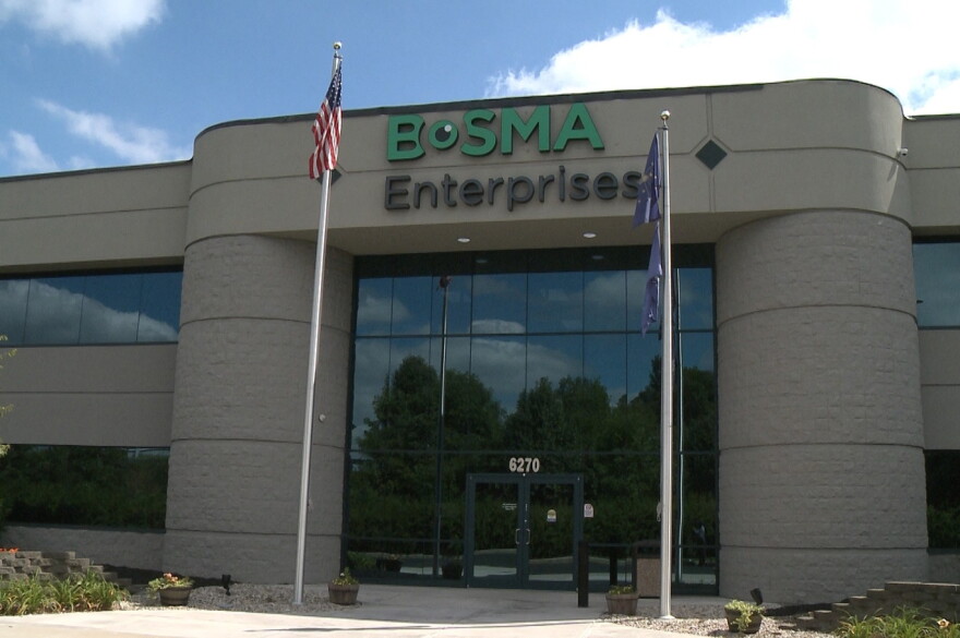 The entrance to Bosma Enterprises in Indianapolis