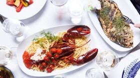 The family-owned restaurant Páros Estiatorio in Leawood, Kansas, serves elegant Greek and Mediterranean cuisine.